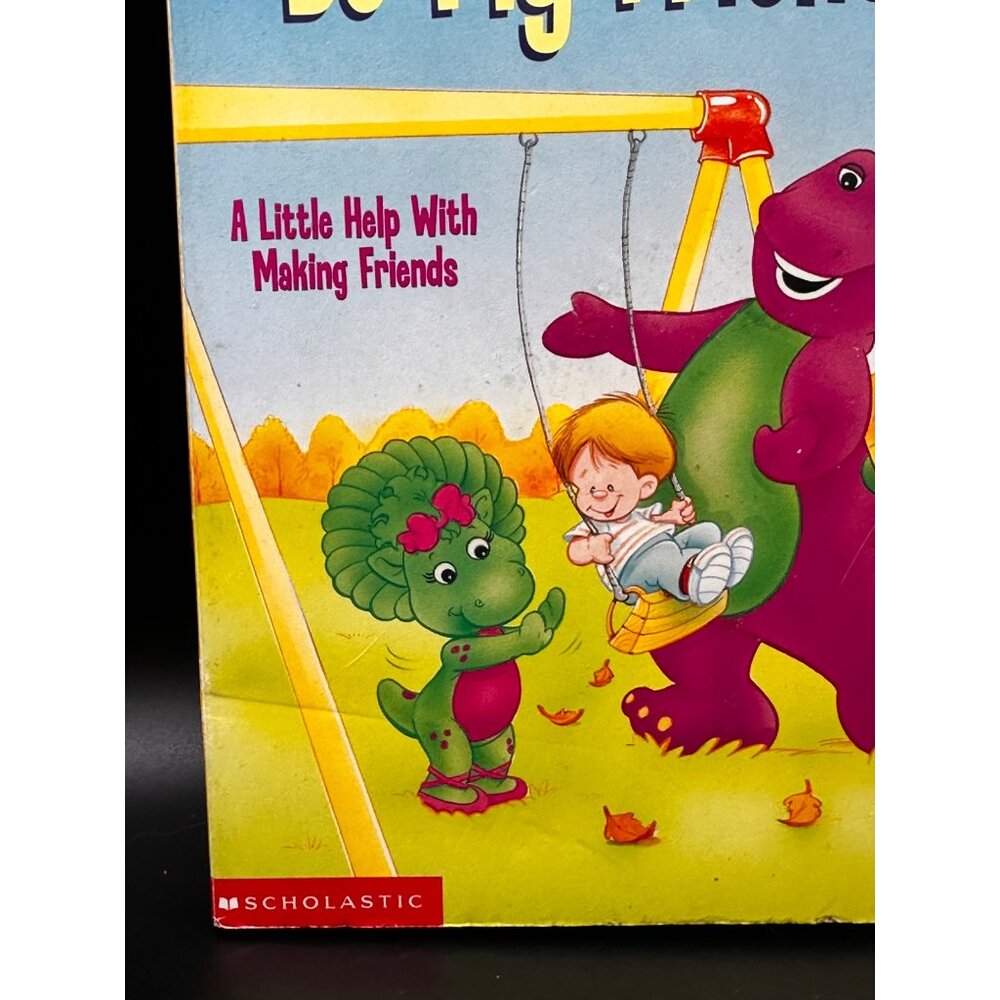Be My Friend Barney’s Little Lessons Board Book Baby Bop Vtg ‘02 Purple Dinosaur - Picture 3 of 9